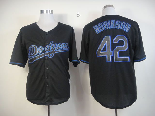 Men Los Angeles Dodgers #42 Robinson Black MLB Jerseys->los angeles dodgers->MLB Jersey
